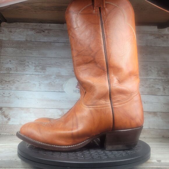 Tony Lama 5084 Men Size 7.5 USA Distressed Brown Western Cowboy Boots main image 12